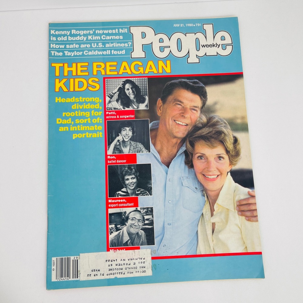 People Weekly Magazine July 21 1980 The Reagan Kids Ronald Nancy Reagan Good